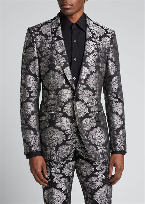 dolce gabbana jacquard suit|dolce gabbana suits for men.